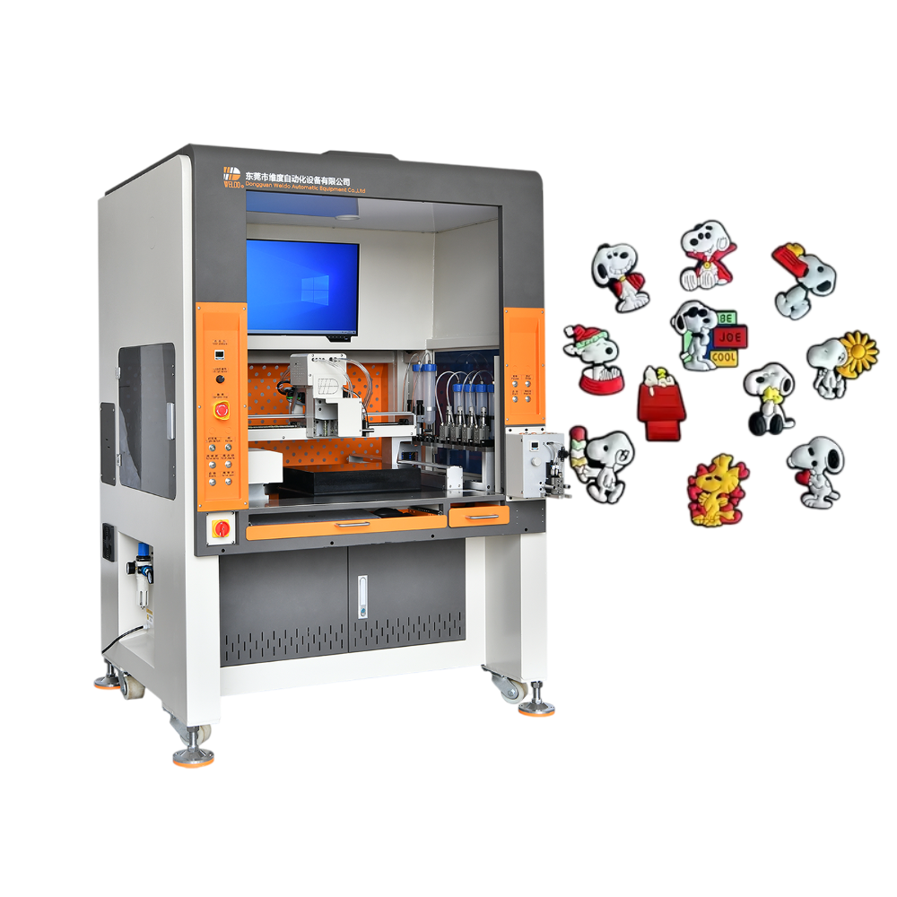 soft pvc rubber patch filling machine for wristband customization
